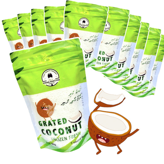 180g Frozen Grated Coconut x12 Packets
