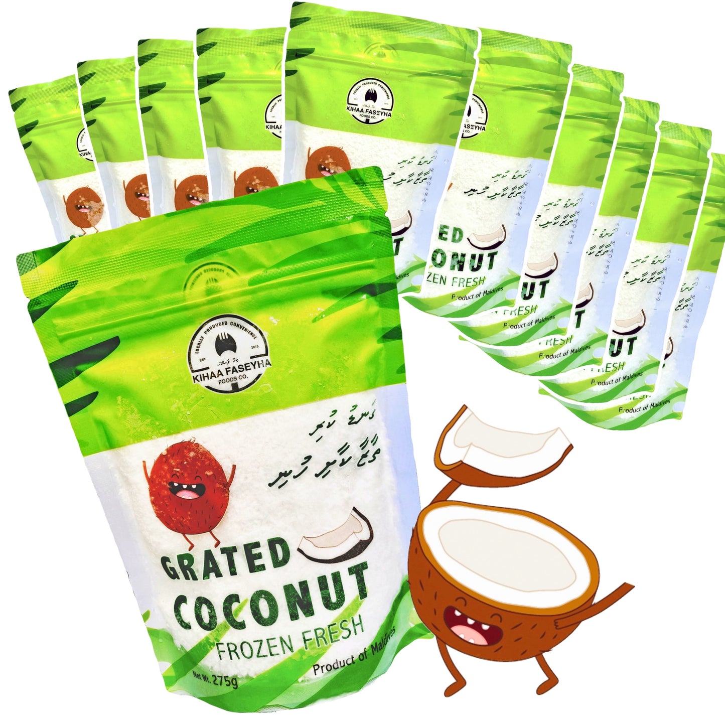 275g Frozen Grated Coconut x12 Packets